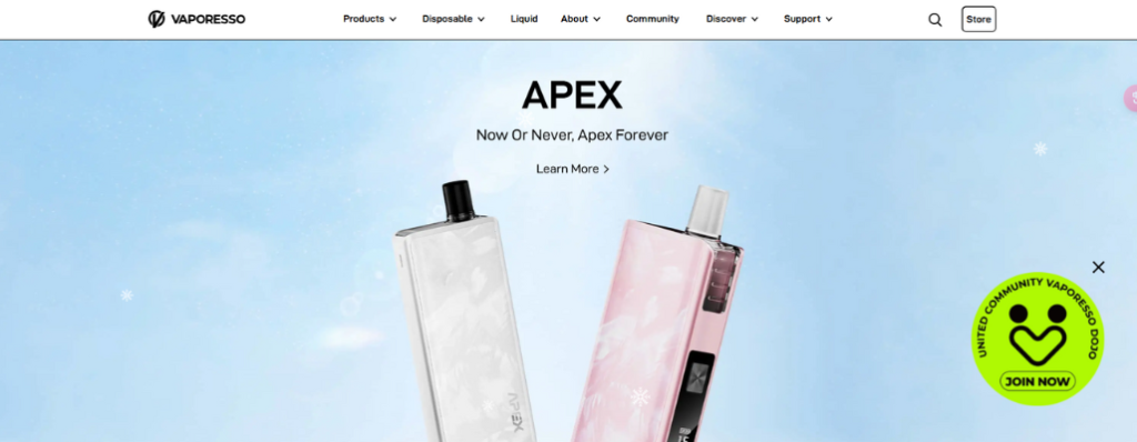 Vaporesso website picture