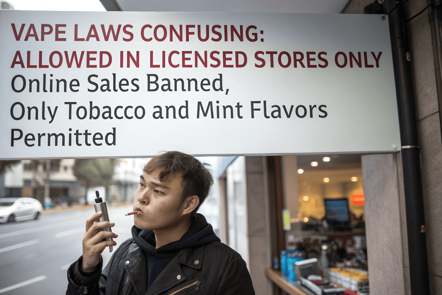 Legal Vape Store in China A display of vape products inside a modern retail store in China.