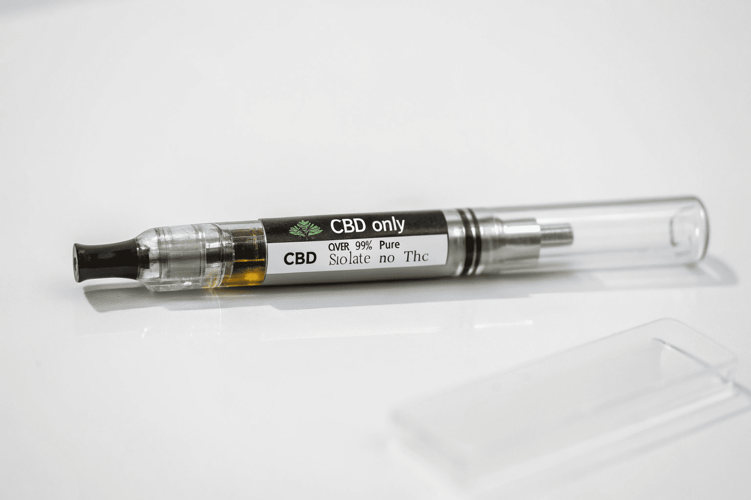 A lab setting showing crystalline [CBD isolate](https://vapoholic.co.uk/how-to-vape-cbd/)[^4] next to a clean, modern vape device.