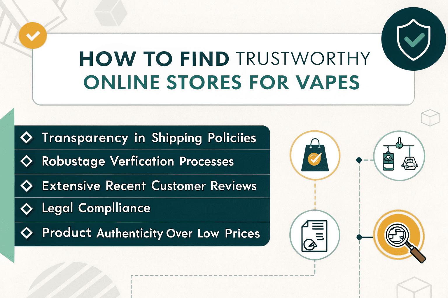 A screenshot of a reputable online vape store's homepage, showing clear navigation for products, shipping info, and contact details.