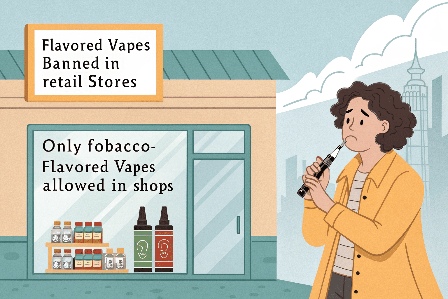 A map of California with a "tobacco flavor only" stamp over it.