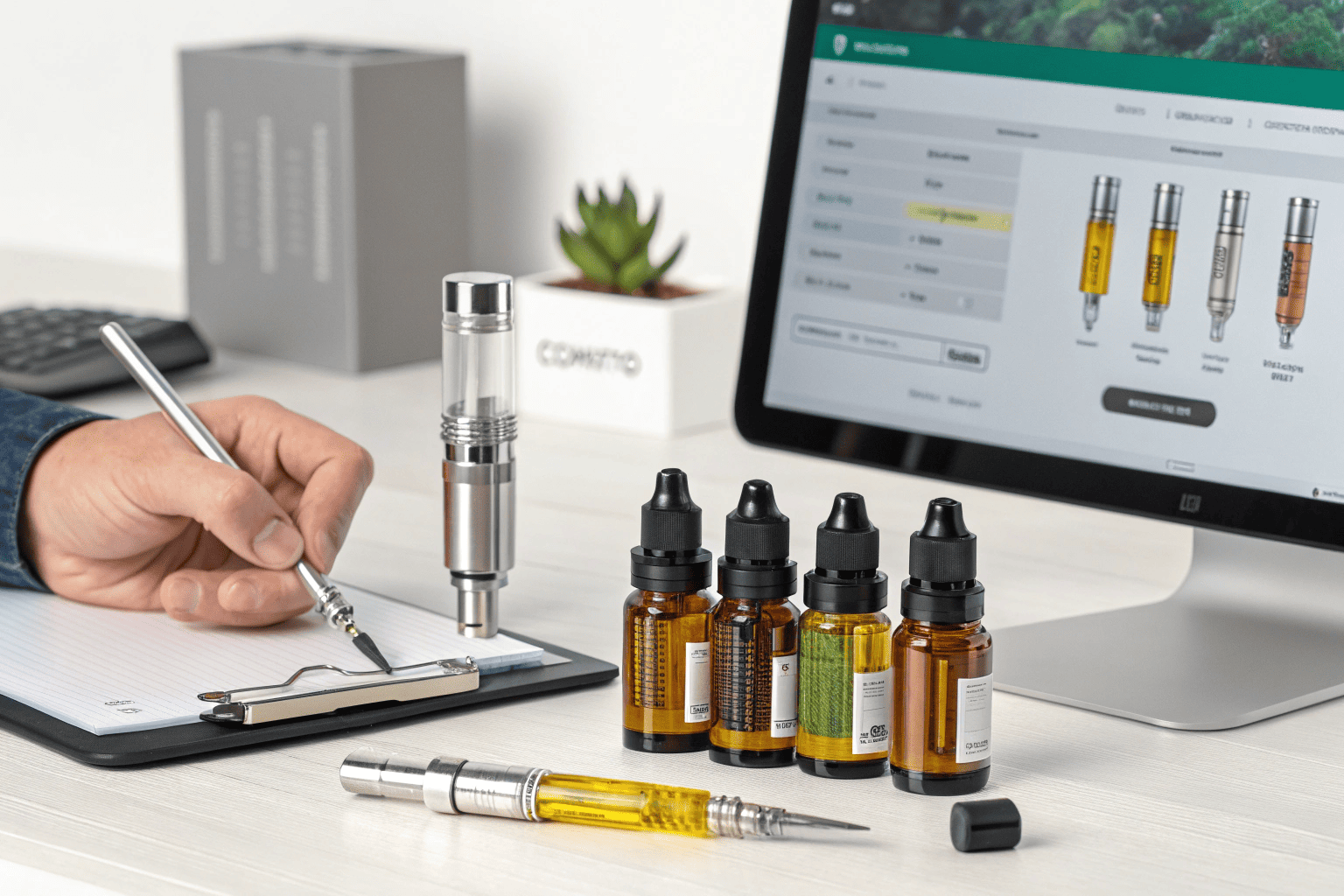 Where to Purchase Empty Vape Cartridges A display of clean, empty vape cartridges ready to be filled.