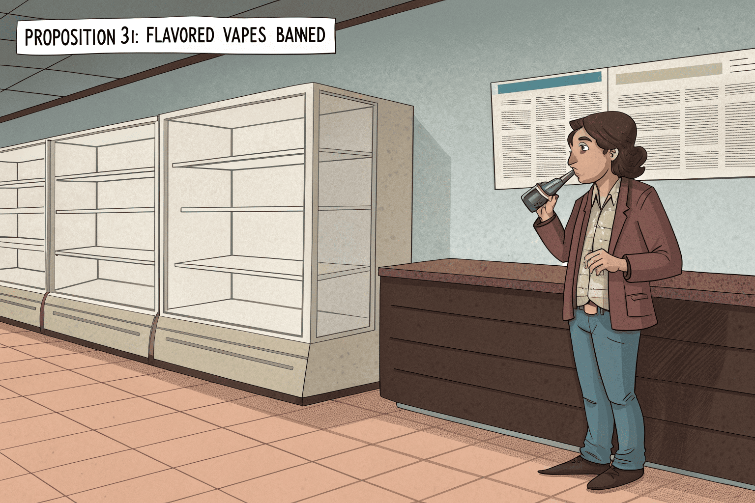 Reason for California's Flavor Ban A graphic illustrating the link between flavored products and youth vaping statistics.