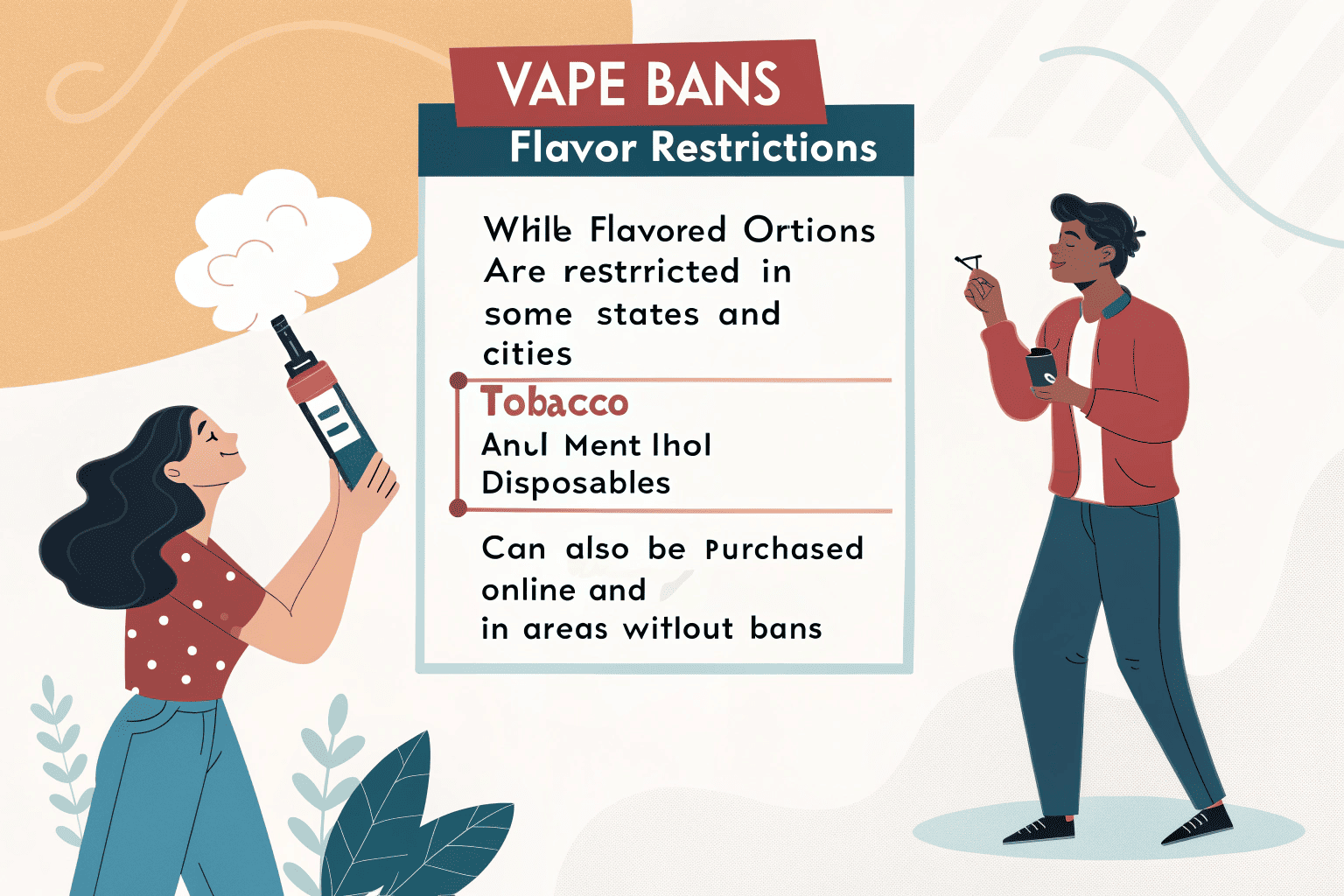 A sign in a shop window detailing vape purchasing regulations.