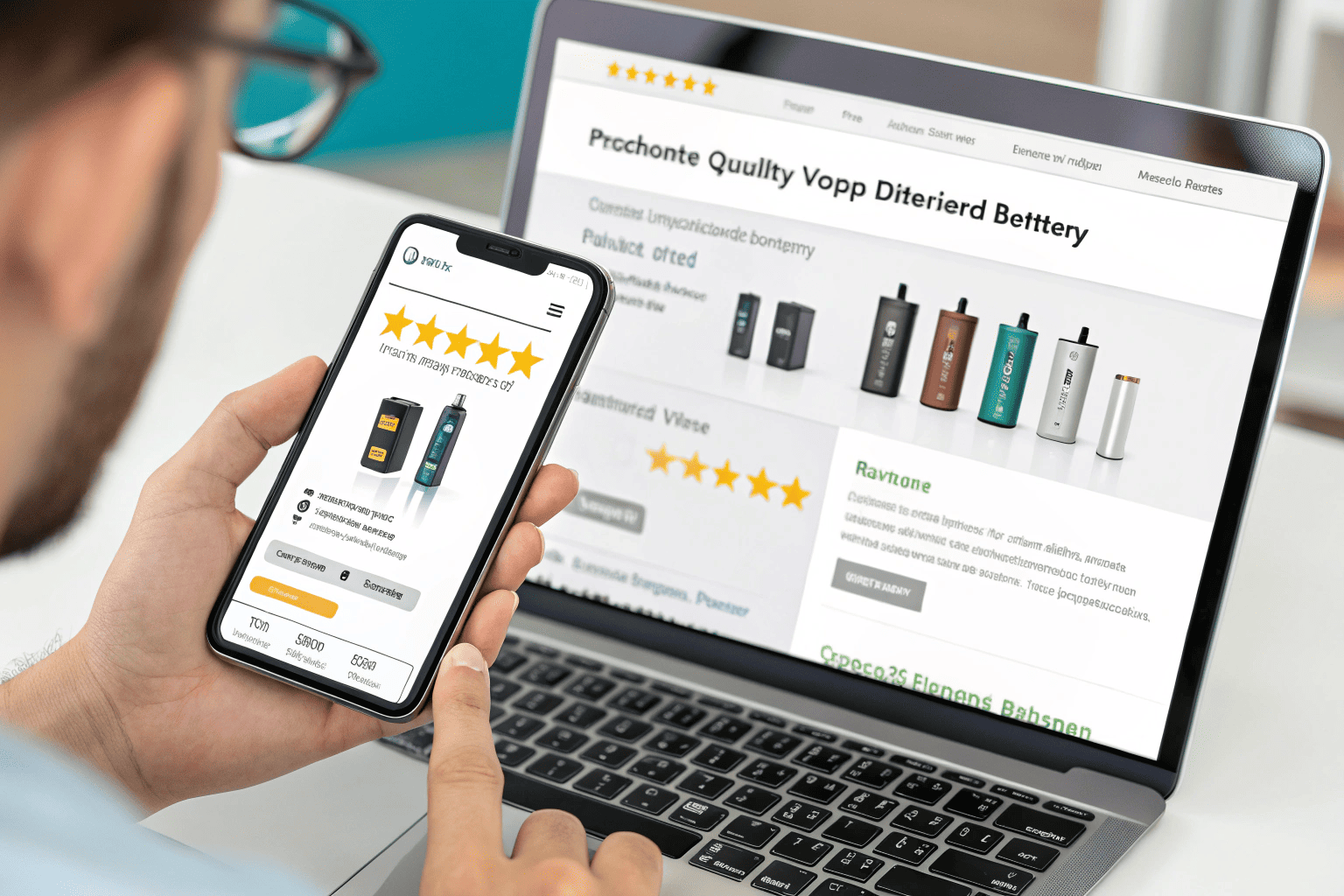 A screenshot of a reputable online battery store, showing detailed product specs and safety warnings.