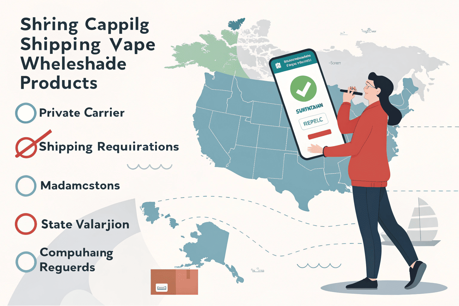 A delivery driver handing a package to a business owner, requiring a signature.