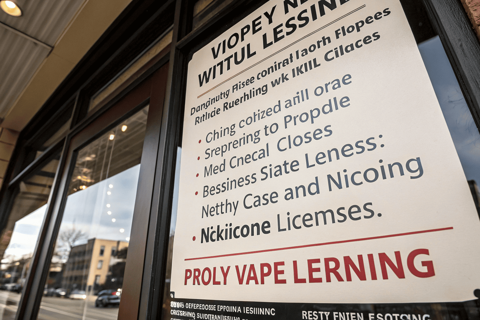 A gavel on a block next to a vape device, symbolizing vape law.