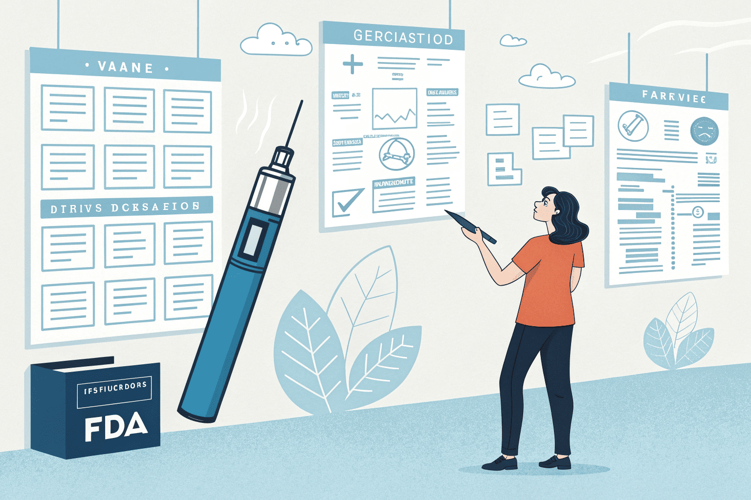 A document with the FDA logo on the header, symbolizing the regulatory approval process.