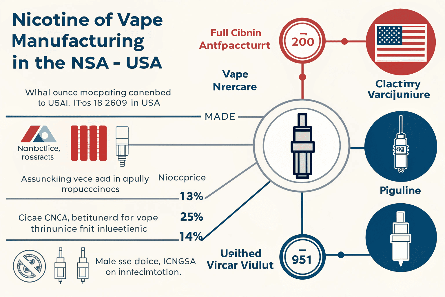Bottles of American-made e-liquid on a shelf