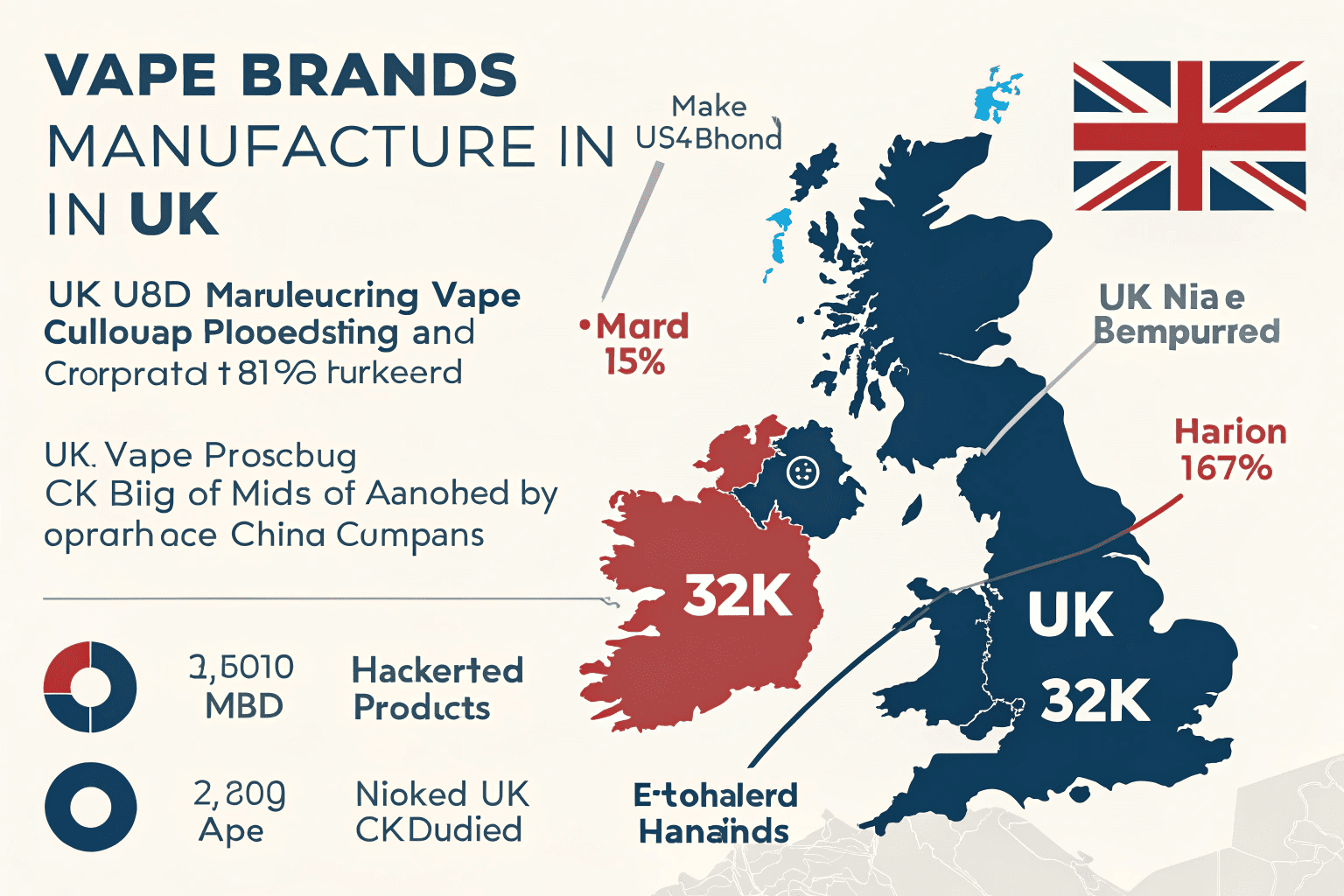A display of UK-made vape e-liquids in a shop