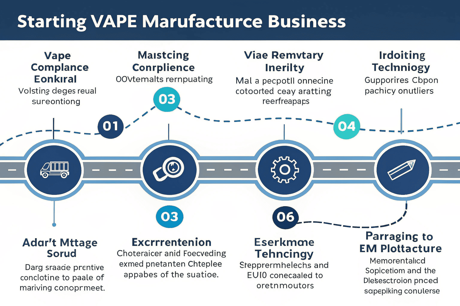 A blueprint of a vape factory production line