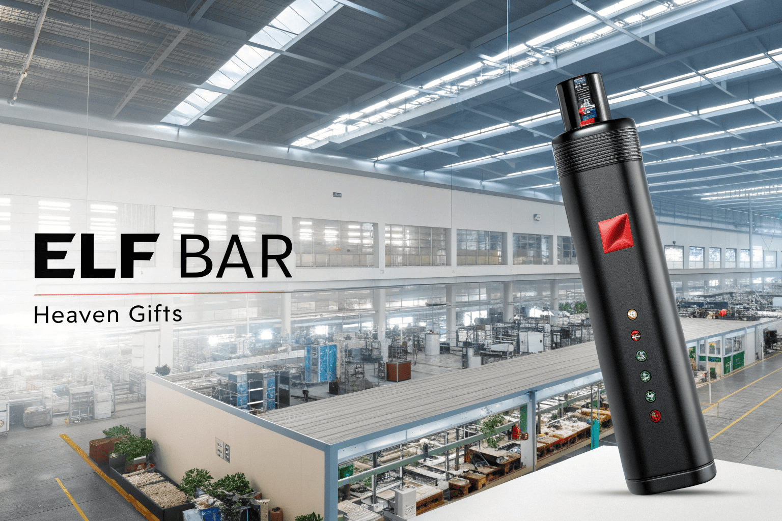 The ELF BAR logo next to a Chinese flag