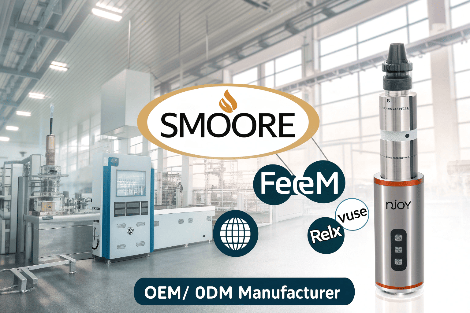 A diagram showing how one manufacturer supplies many brands