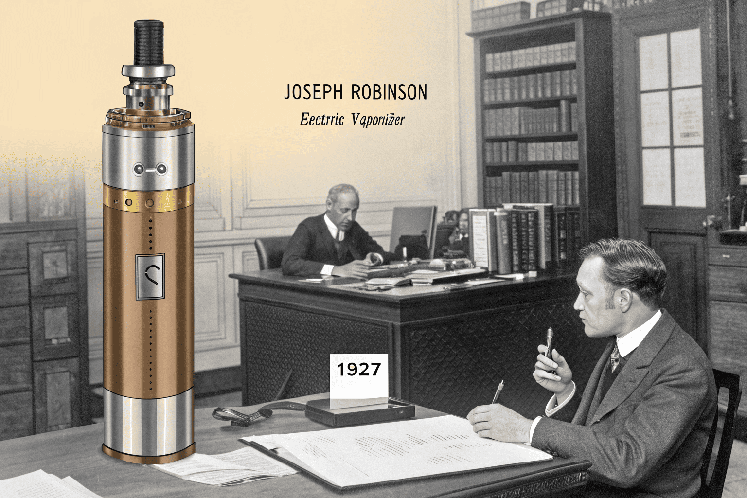 A black and white image of an old patent document for an electric vaporizer