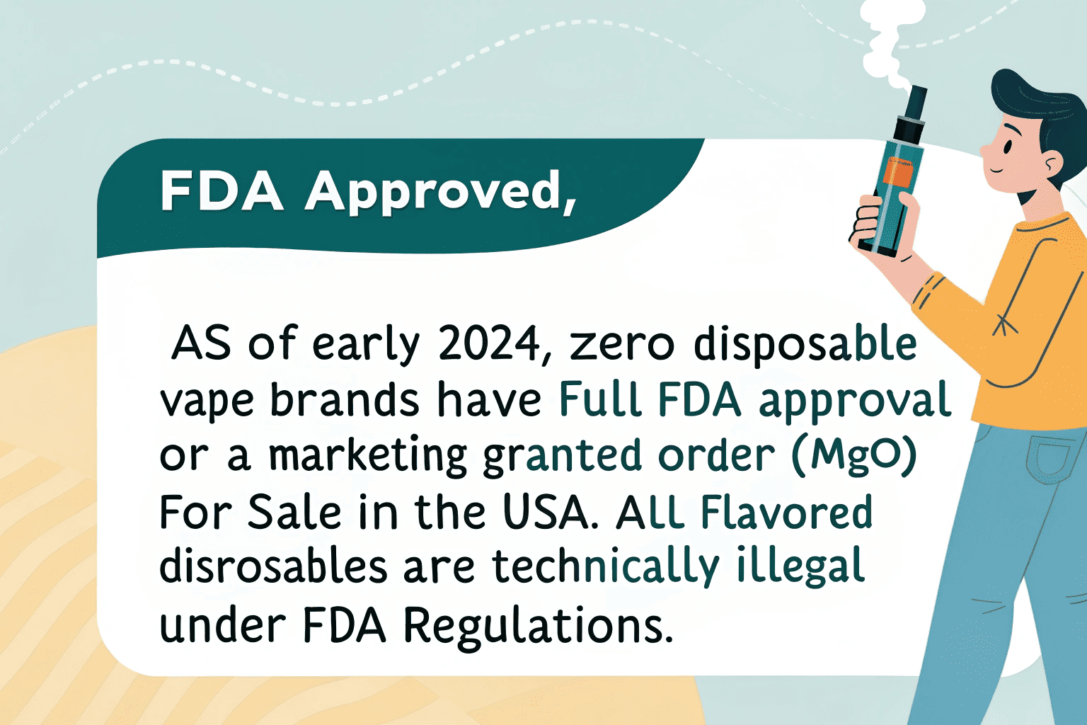 An FDA logo with a red cross or "X" over it