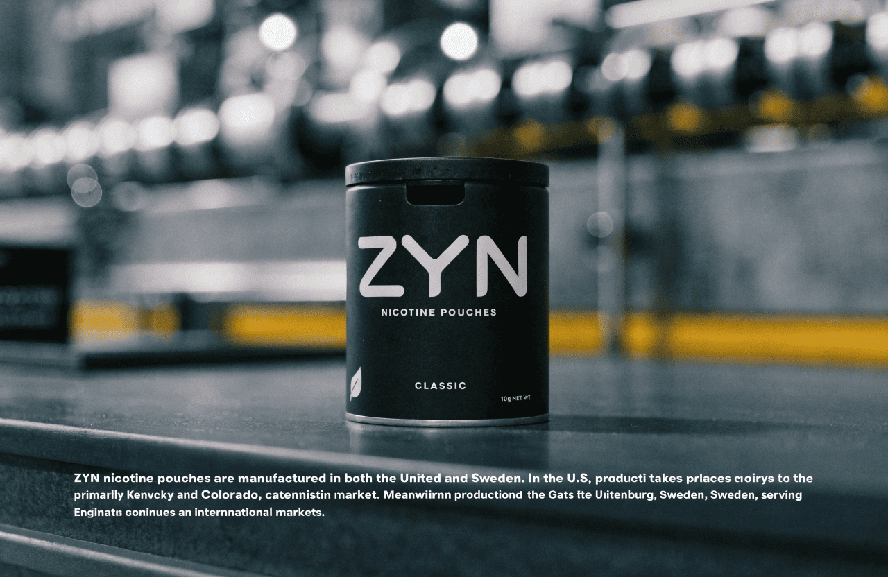 ZYN cans with both American and Swedish flags behind them.