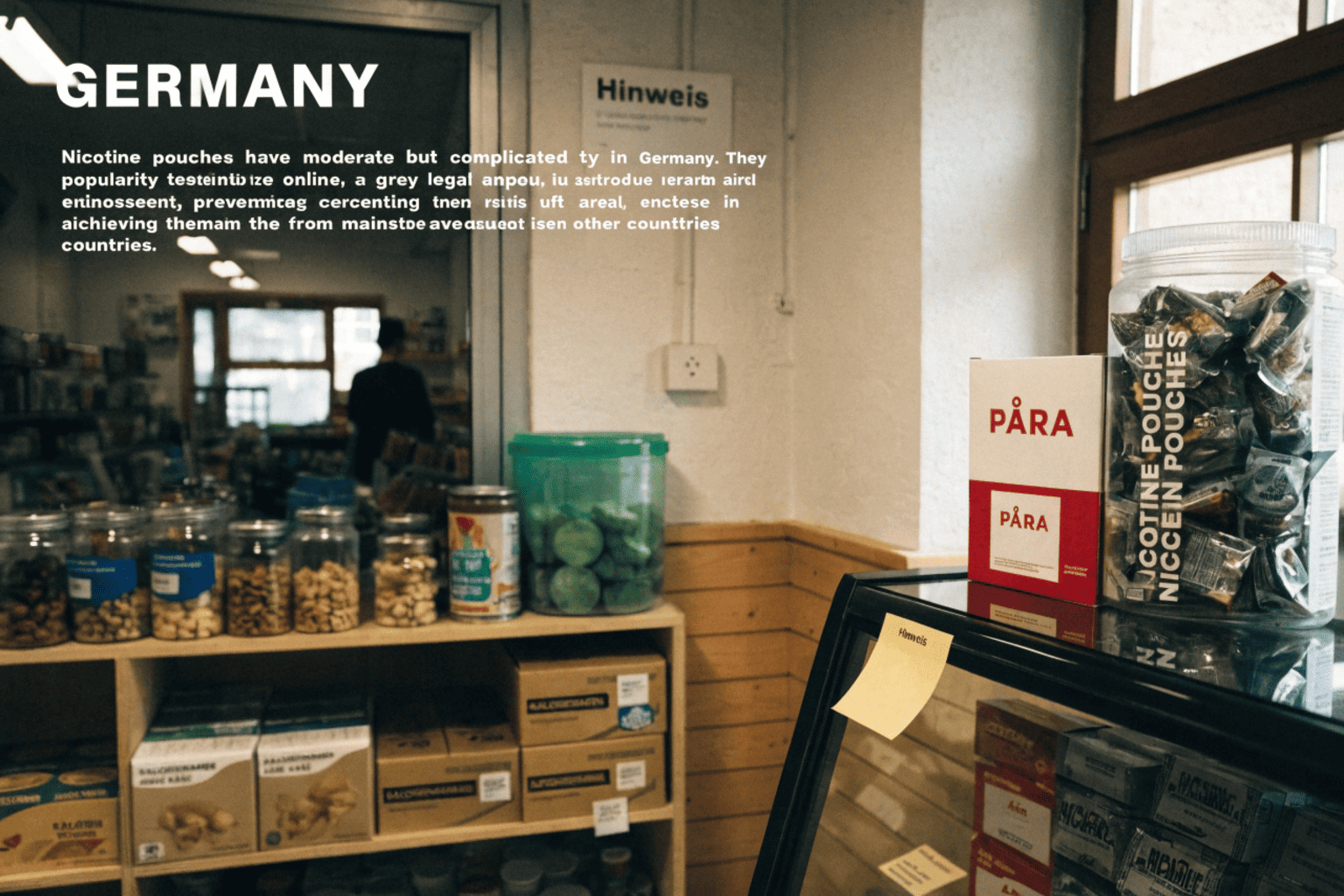 A businessman looking at a confusing legal document about product classification in Germany.