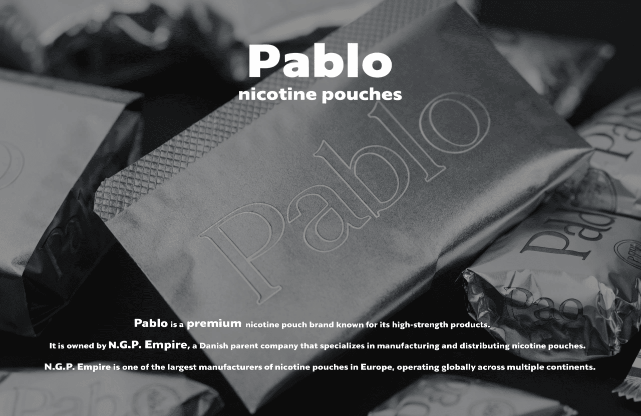 The N.G.P. Empire logo next to a can of Pablo and Killa pouches.