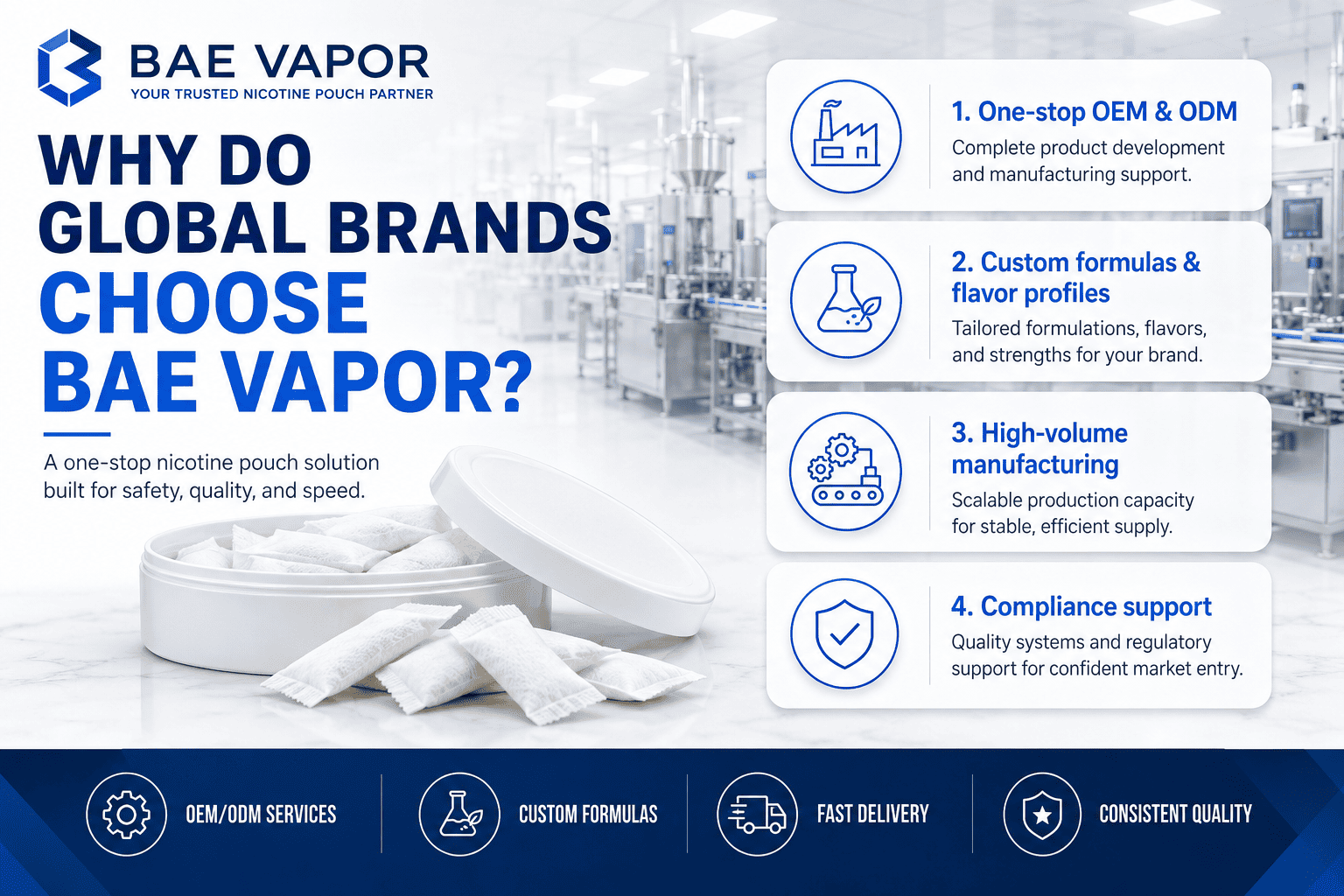 BAE Vapor manufacturing services