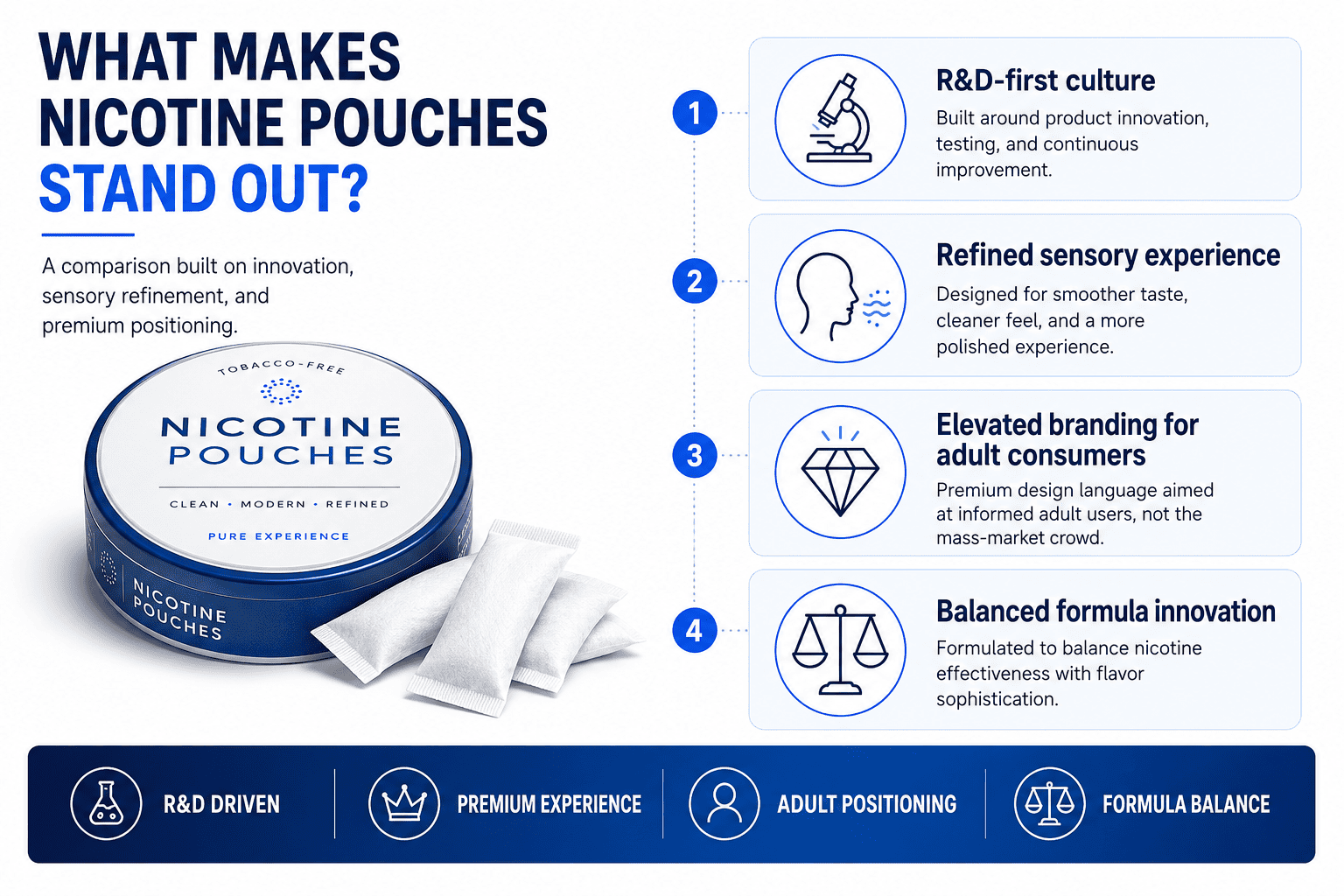Comparing different nicotine pouch brands