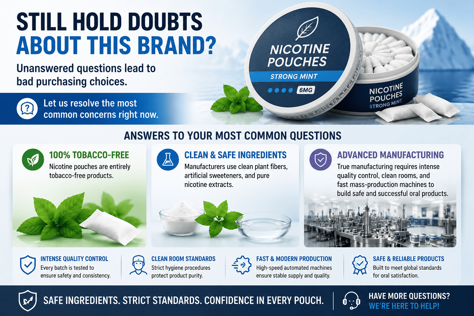 FAQ for Iceberg nicotine pouches