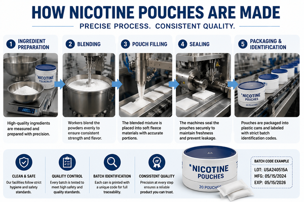 Nicotine pouch manufacturing machines filling process