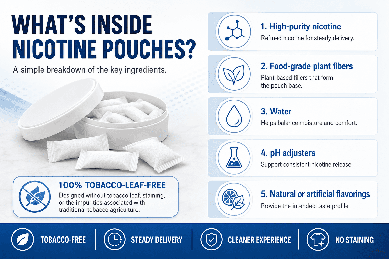 Close-up of the contents inside a Lucy nicotine pouch