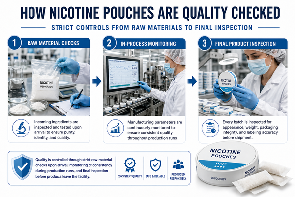 Quality control inspection in pouch factory