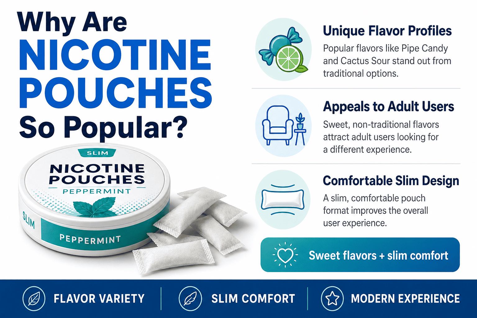 XQS nicotine pouches flavor variety