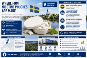 Where Fumi nicotine pouches are made factory
