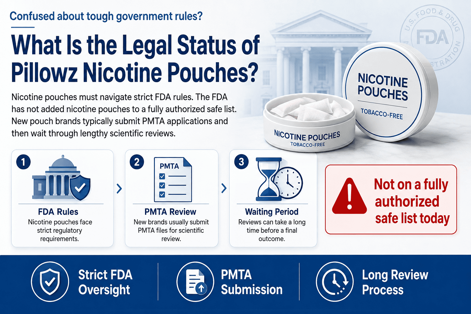 FDA PMTA process for Pillowz nicotine pouches