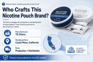Pillowz nicotine pouch origin Costa Mesa California