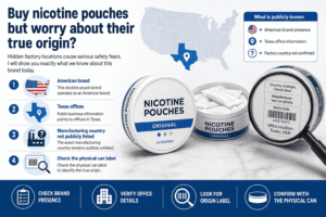 ZOLT nicotine pouch origin map Texas USA