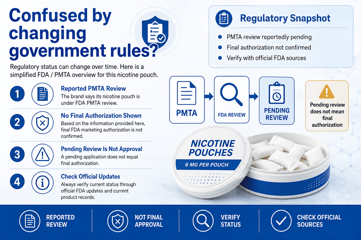 FDA PMTA review process for ZOLT pouches