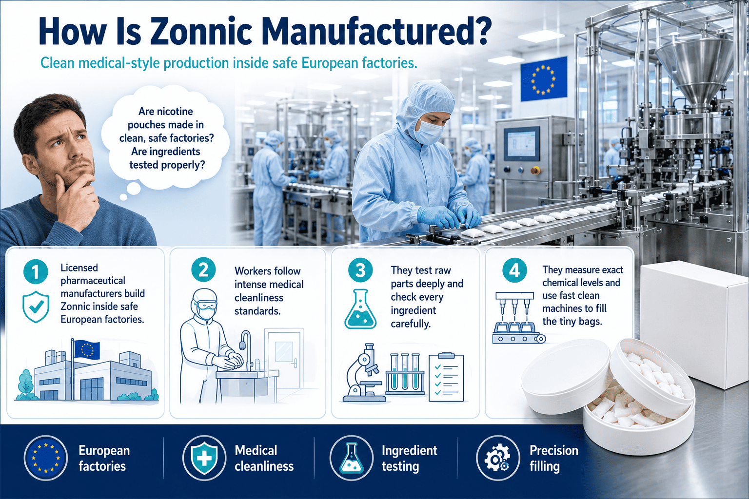 Clean room pharmaceutical manufacturing for Zonnic