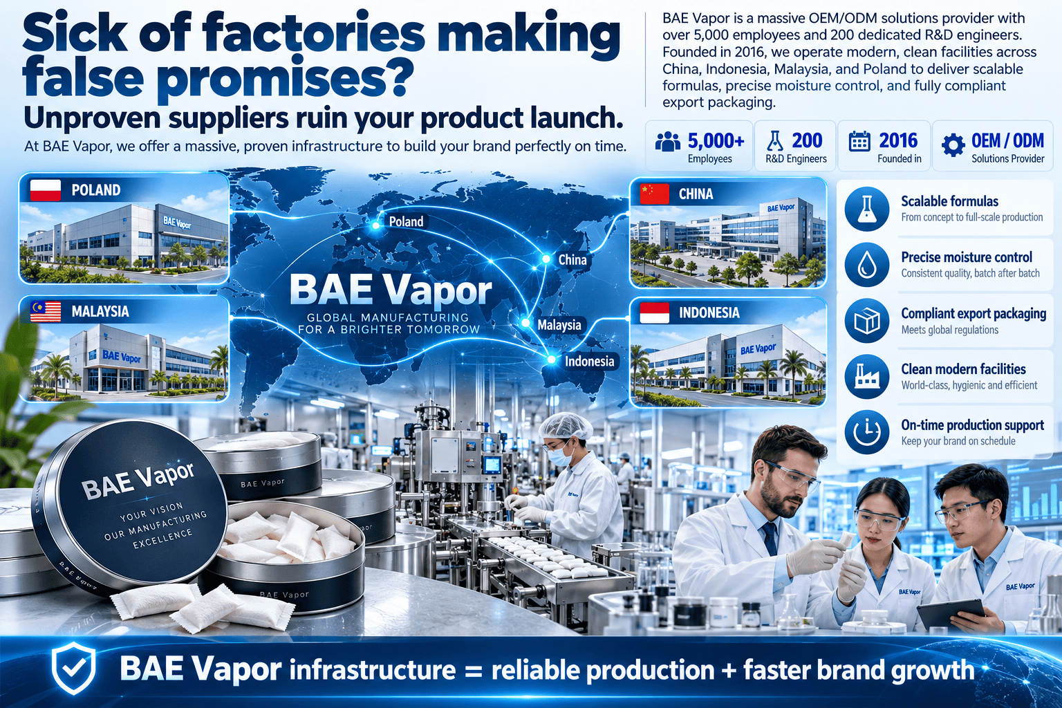BAE Vapor OEM ODM manufacturing factory