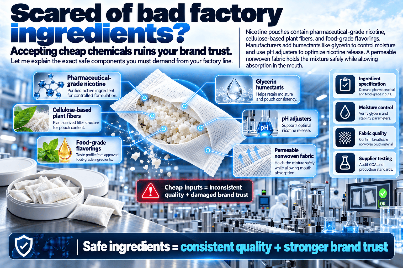 What nicotine pouches are made of ingredients