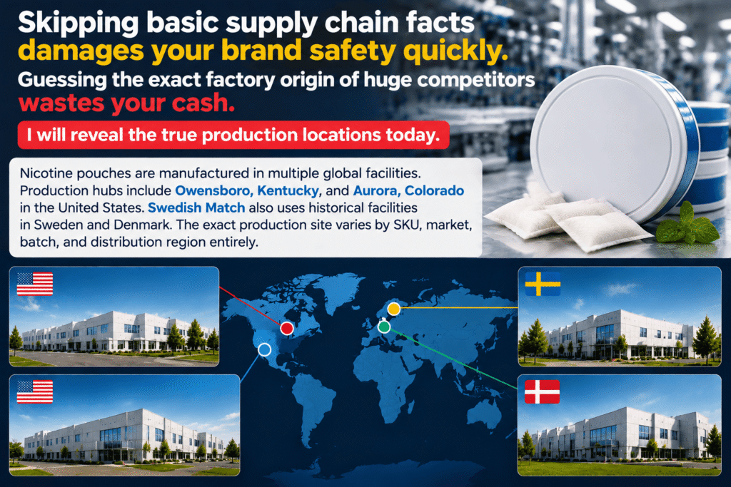 ZYN global nicotine pouch manufacturing locations